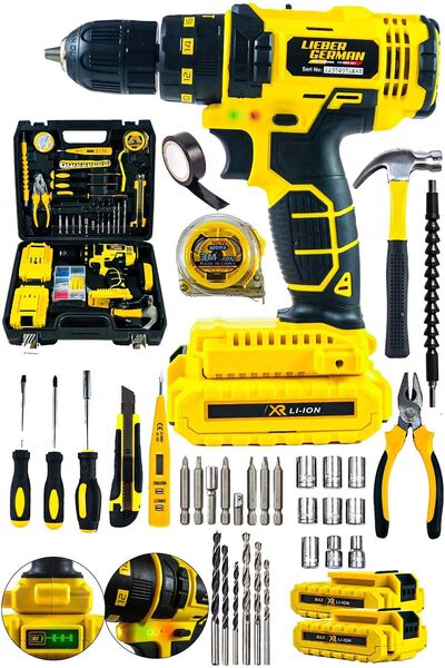Lieber German Alman 14.4 V 2 Ah Darbeli Li-on Çift Akülü Çift Çelik Şanzuman ...