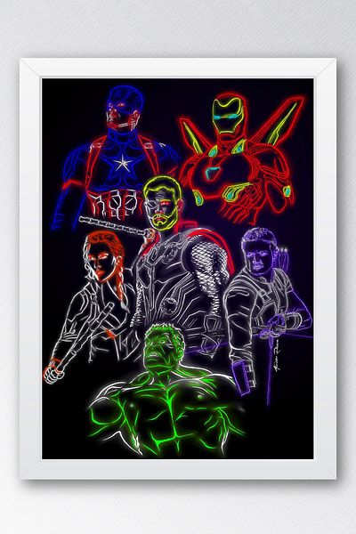 Saturn Pictură înrămate Avengers - Pictură poster Marvel Avengers