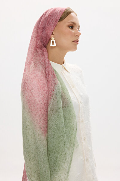 FENZA SCARF Albert Frame Pattern Linen Textured Shal