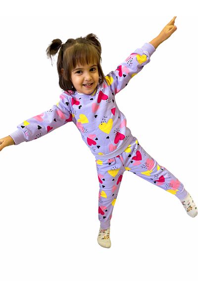 MODA Colorful Bottom Top Suit Pajama Set