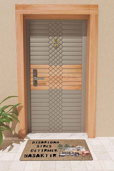 Rugmood Modern Dijtal Printing Trucking Bring Camping Stress Ban Doormat
