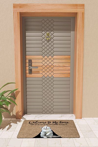 Rugmood Modern Digital Printing Cat Welcome to My Home Door Mat