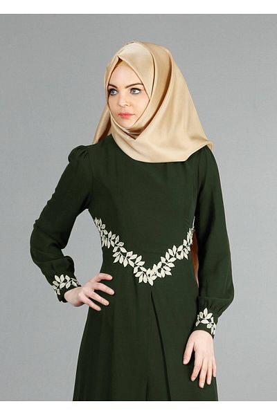 TRENDTESETTÜR T 52419 Fy Collection-Δαντελένιο Λεπτομερές βραδινό φόρεμα σιφόν