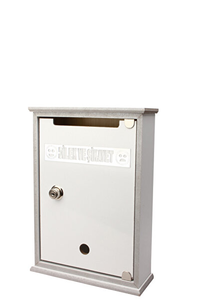 SELENA Kilitli Ahşap Dilek ve Şikayet Kutusu BEYAZ