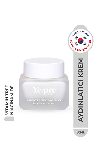 Ye:pre Vitamin Tree Brightening Cream Aydınlatıcı Cilt Tonu Eşitleyici Nemlendirici Niacinamide Kore 50ml