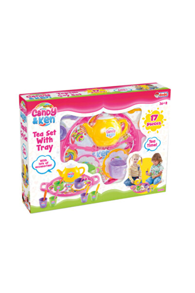 DEDE Oyuncak Tepsili Çay Set Candy Evcilik Seti