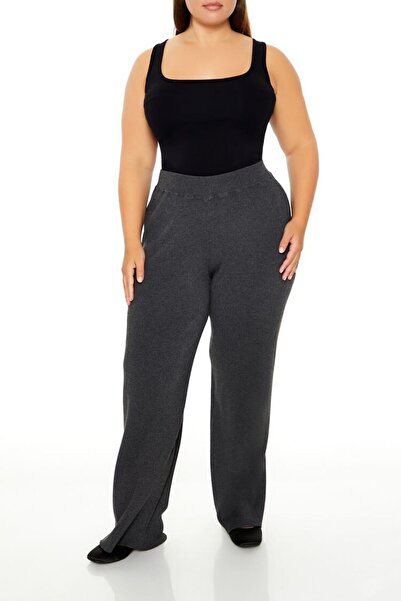Forever 21 Plus Size Triko Wide-Leg Pantolon