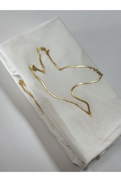 caddstore White T-Shirt with Gold Bird