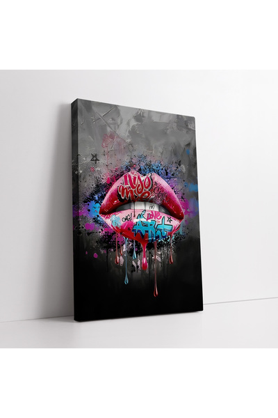 KOSS Dijital Pictură decorativă abstractă pe pânză cu graffiti colorat, pop a...