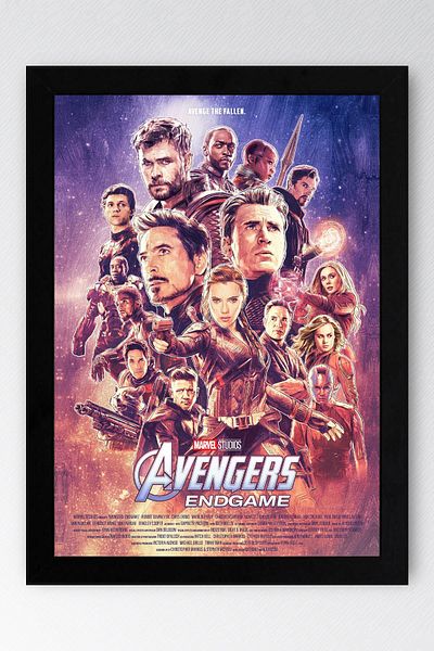 Saturn Πίνακας με κορνίζα Avengers Endgame - Πίνακας αφίσας Avengers Marvel
