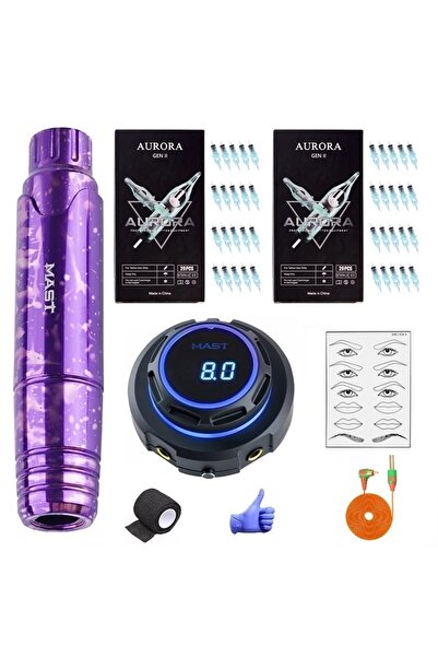 MAST P10 Kalıcı Makyaj Ve Dövme Makinesı Seti, 1001rl Ve 1003rl Iğnelerle