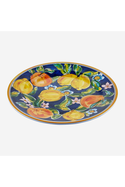 CHIARA ALESSI Capri Mavi Melamin Yemek Tabağı 28 Cm