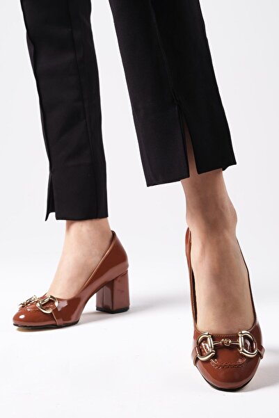 Mio Gusto Dámské boty na podpatku Leandra Tan Color