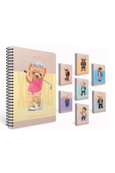 Gıpta GIPTA XOXO A6 80YP - Spiral Cardboard Cover and Ruled Notebook