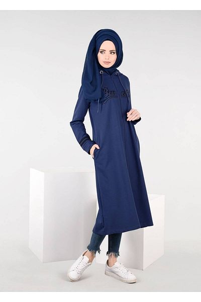 TRENDTESETTÜR Γυναικείο Navy Blue (INDIGO) T 7441 Bwest - Αθλητικό μπουφάν με κουκούλα
