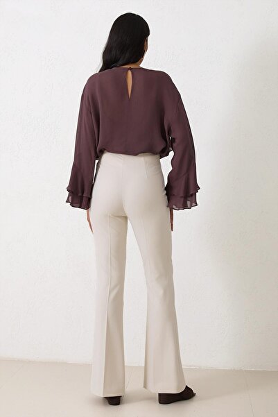 Setre Ανοιχτό μπεζ στενό παντελόνι με φαρδύ πόδι