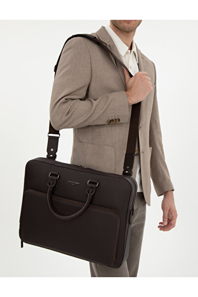 Pierre Cardin Men's Brown Briefcase 50296104-Vr029