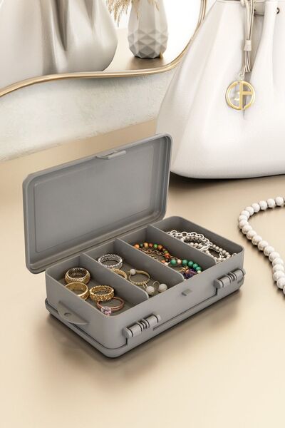 Pufwin Home Mini Çok Amaçlı Çift Bölmeli Takı Ve Aksesuar Kutusu Organizer