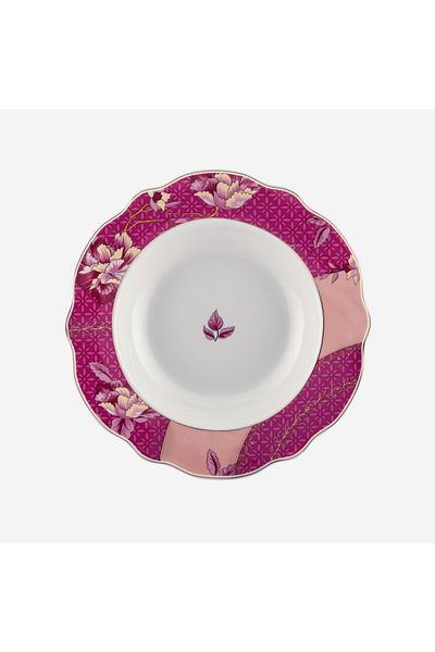 CHIARA ALESSI Allure Pink Porcelain Pit Plate 21 Cm