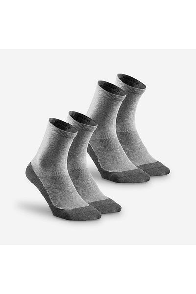 Decathlon High Conch Grey κάλτσες εξωτερικού χώρου - 2 ζευγάρια Hike 50