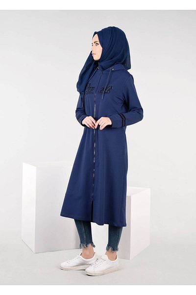TRENDTESETTÜR Γυναικείο Navy Blue (INDIGO) T 7441 Bwest - Αθλητικό μπουφάν με κουκούλα