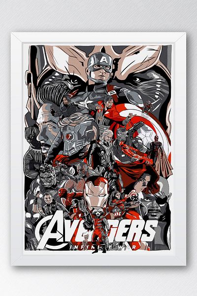 Saturn Pictură înrămate Avengers - Pictură poster Marvel Avengers