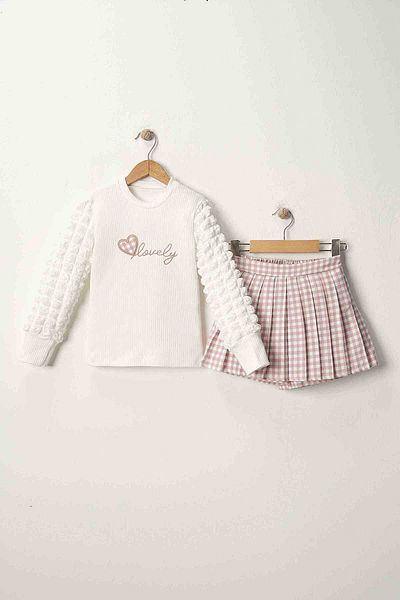 Zaziko Kids Girls Blouse Plaid Skirt-Shorts Suit Tkm.1002-Z