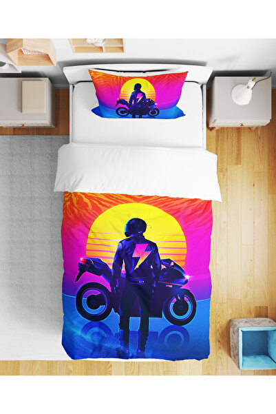 Home Σετ κρεβατιού μοτοσικλέτας τρισδιάστατη ψηφιακή εκτύπωση, χωρίς σεντόνια