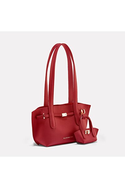 Black Ribbon Dora Midi Tote Bag - Kadın Çanta