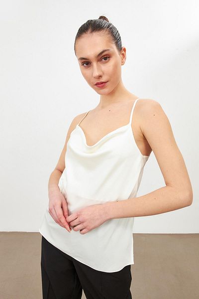 Setre Ecru Strap Detailed Blouse