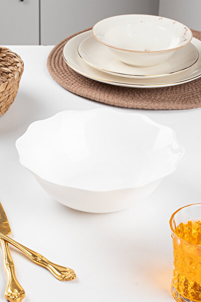 Porsima Lhjw80 Opal Cam Kase, Derin Kase Sunum, Çorba Servis Kasesi Servis Tabağı 20 Cm