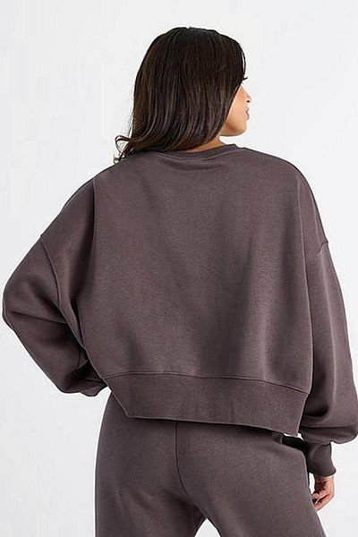 Nike Дамски суитшърт Sportswear Essential Collection Fleece Oversized, кафяв