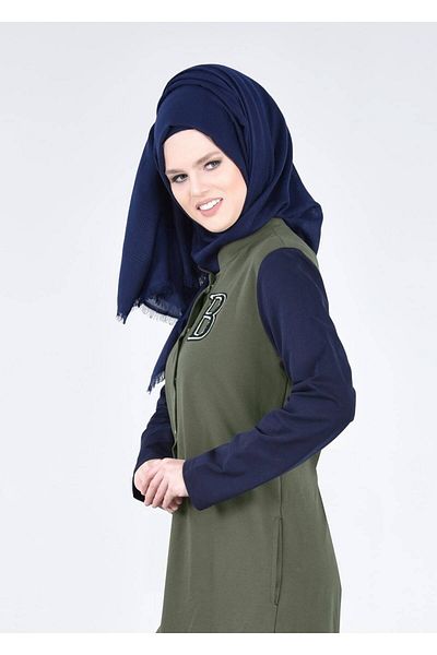 TRENDTESETTÜR Χακί Χρώμα Γυναικείο Αθλητικό Μπουφάν Hijab T 3911 - Μπροστινό κουμπωτό, Μοντέλο Bwest