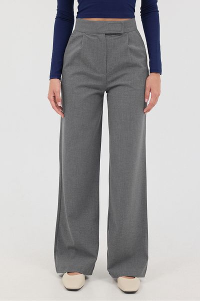Addax Pn13708-Dk11 Model Wide Leg Velcro Closure Pants