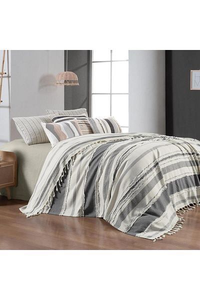 Sarev Reyna Black Double 100% Cotton Bedspread 220*240 cm