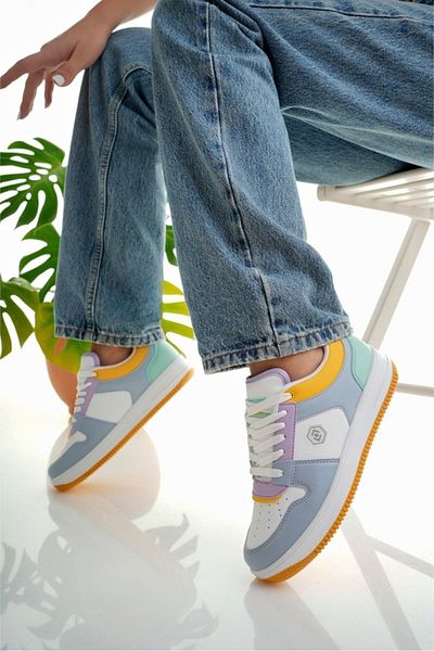 Tomato Bags Tenis casual unisex albastru alb galben |   Pantofi sport eleganti si confortabili - 2100