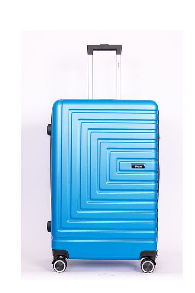 Mnuk Pilgrimage Checked Luggage | Hardside Trolley | 24 Blue
