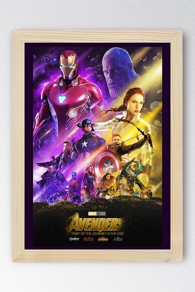 Saturn Avengers Framed Painting - Avengers Marvel Poster Painting
