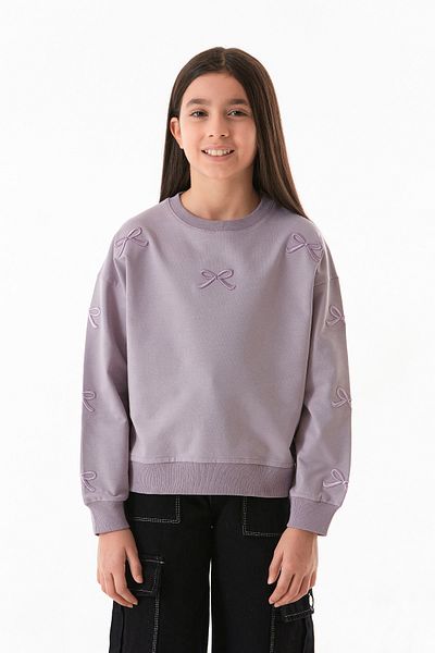 Fulla Moda Суичър за момичета с бродирана еластична талия