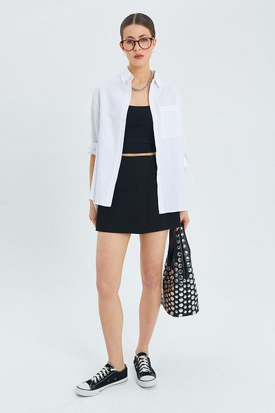 Mixray 9942 Model White Oxford Γυναικείο πουκάμισο - Μακρυμάνικο
