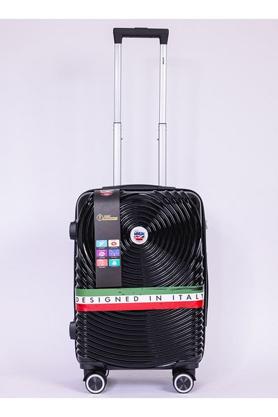 Mnuk Cruise Carry-on Luggage | Hardside Trolley with USB Port | 20 Black