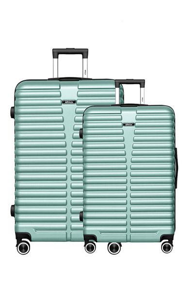 Mnuk Destiny Set of 2 Luggage | Hardside Trolley | 20/28 Pista Green