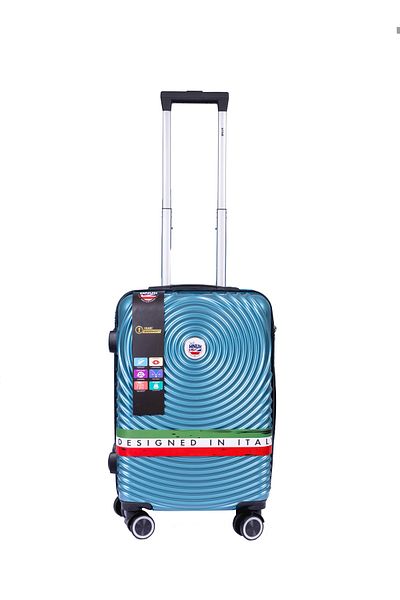 Mnuk Cruise Carry-on Luggage | Hardside Trolley with USB Port | 20 Turquoise
