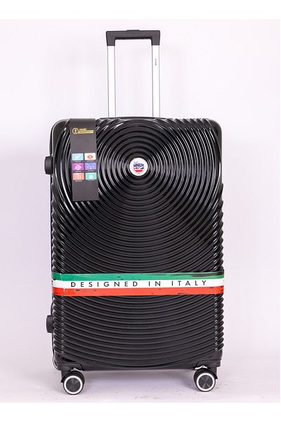 Mnuk Cruise Checked Luggage | Hardside Trolley | 28 Black
