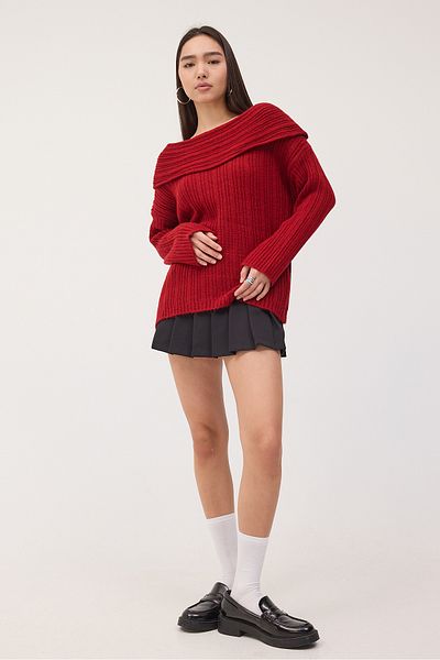 Addax Boat Neck Long Sleeve Knitwear Sweater K040-C5