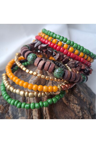 azra takı tasarım Multiple Women's Bracelet with Handmade Helozen Wrapped, Au...