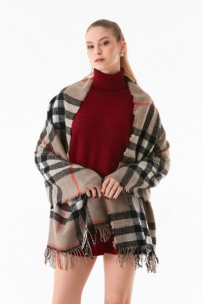 Fulla Moda Σάλι με καρό σχέδιο με απαλή υφή