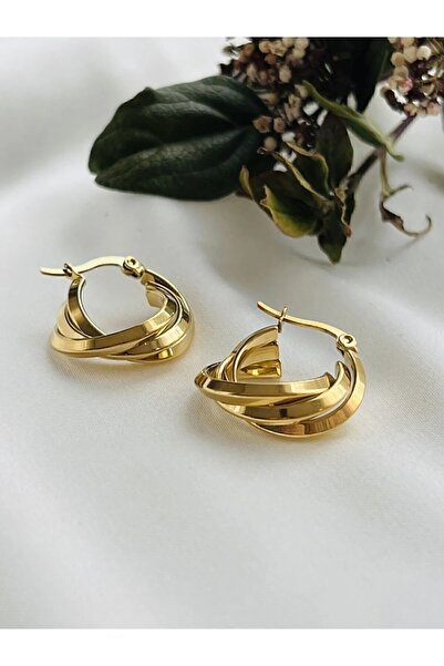 Meyras Touch Çelik Üçlü Halka Küpe