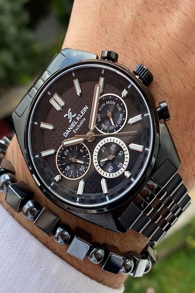 Daniel Klein New Season Stainless Steel Cord Men's Wristwatch 3 ATM Waterproof + Bracelet Gift