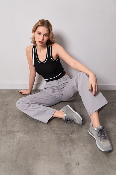 Fulla Moda Ribbed U-Neck Bodysuit